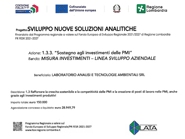 Bando: MISURA INVESTIMENTI - LINEA SVILUPPO AZIENDALE